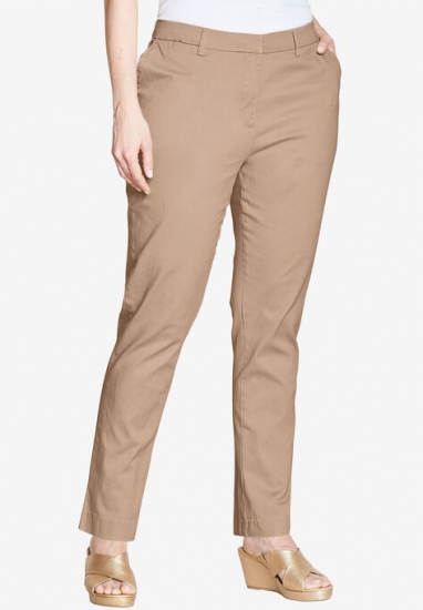 Straight Leg Chino Pant - Jessica London - Click Image to Close