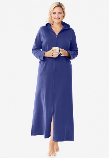 Hooded Fleece Robe - Dreams & Co. - Click Image to Close