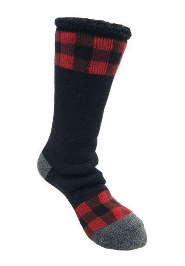 Buffalo Check Thermal Sock Socks - GaaHuu - Click Image to Close