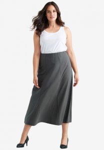 Flared Elastic Waist Skirt - ellos