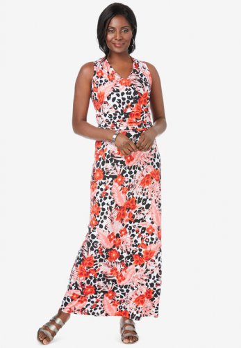 V-Neck Maxi Dress - Jessica London