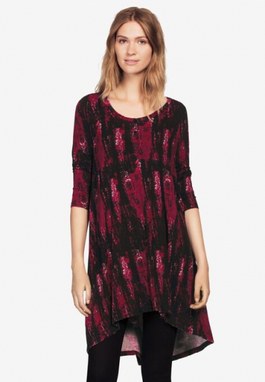 High/Low Henley Tunic - ellos - Click Image to Close