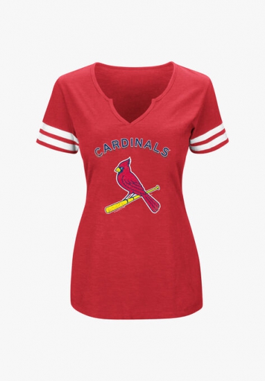 Cardinals V-Neck Slub Tee - MLB - Click Image to Close