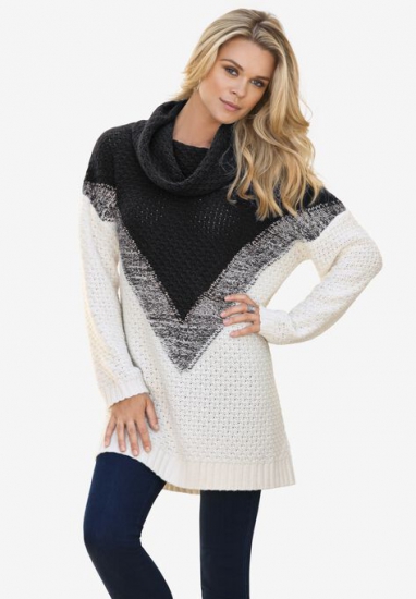 Ombre Pattern Sweater - Roaman's - Click Image to Close