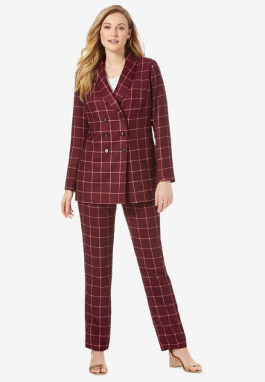 Double-Breasted Pantsuit - Jessica London - Click Image to Close