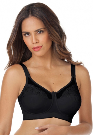 Embroidered Wireless Bra - Elila - Click Image to Close