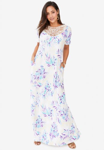 Applique Maxi Dress - Jessica London