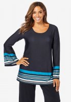 Travel Knit Border Tunic - Jessica London