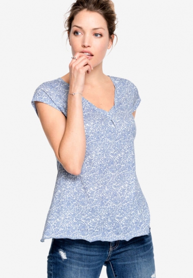 Twisted V-neck Tee - ellos - Click Image to Close