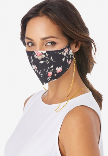 Metallic Face Mask Chain - Roaman's - Click Image to Close