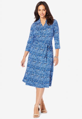 Faux Wrap Dress - Jessica London