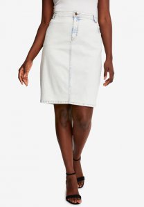 True Fit Denim Short Skirt - Jessica London