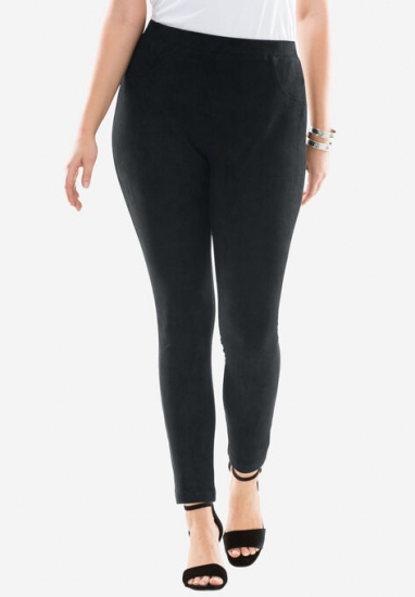 Faux Suede Legging - Roaman's - Click Image to Close