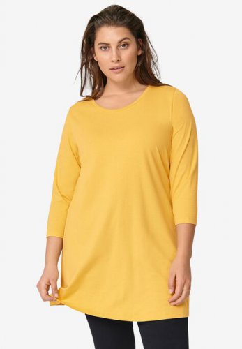 3/4 Sleeve Knit Tunic - ellos