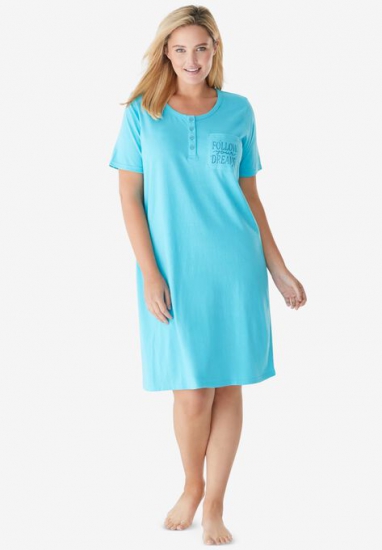 Cotton Sleepshirt - Dreams & Co. - Click Image to Close