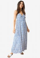 Knit Maxi Dress with Tie-Bodice - ellos