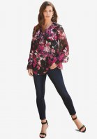 Ruffle Lace-Up Top - Roaman's