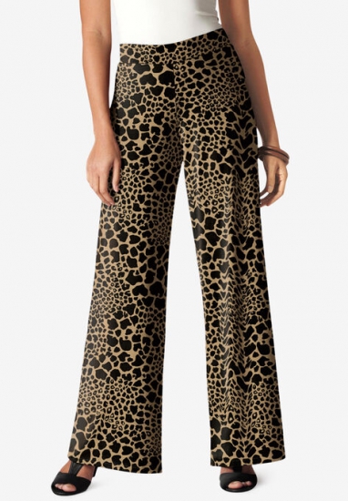 Travel Knit Palazzo Pant - Jessica London - Click Image to Close