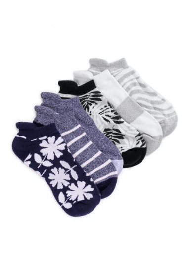 6 Pair Pack Ankle Sport Socks - MUK LUKS - Click Image to Close