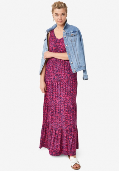 Tiered Maxi Dress - ellos - Click Image to Close