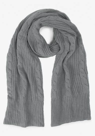 Cable Knit Scarf - Roaman's - Click Image to Close