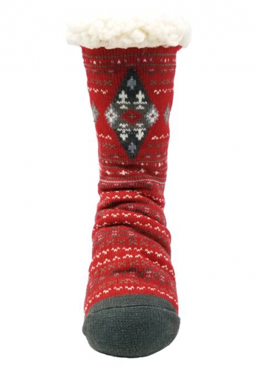 Diamond Fairisle Slipper Sock Slipper Socks - GaaHuu - Click Image to Close