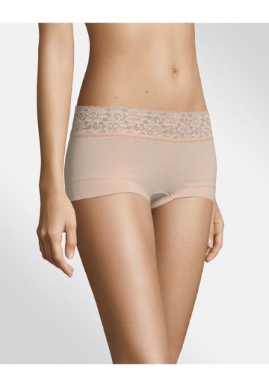 Cotton Dream Boyshort With Lace - Maidenform - Click Image to Close