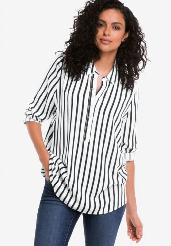 Button Placket Popover Tunic - ellos