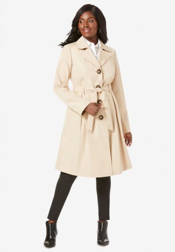 Pleated Trench Coat - Jessica London