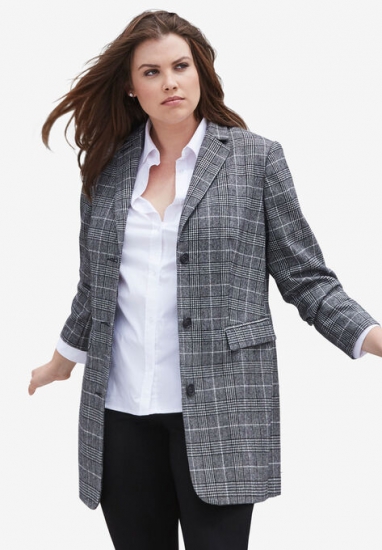 Long Wool Blend Blazer - ellos - Click Image to Close