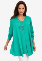 Flyaway V-Neck Tunic - Jessica London