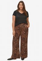 Wide-Leg Soft Pants with Back Elastic - ellos