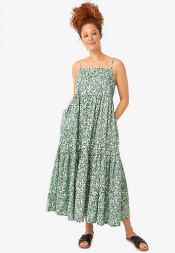 Tiered Cotton Maxi Dress - ellos