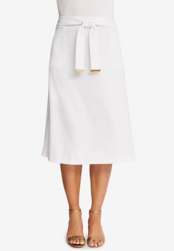 Knit Crepe A-Line Skirt - Jessica London