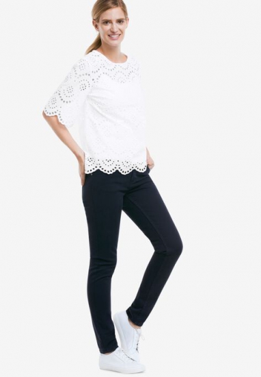 Scalloped Hem Eyelet Blouse - ellos - Click Image to Close