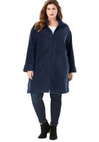 Plush Fleece Driving Coat - Roaman's