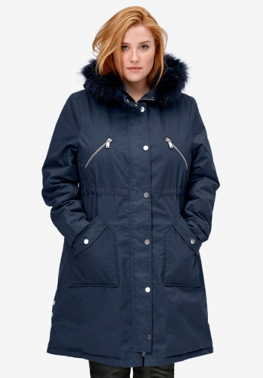 Side-Snap Zip-Front Parka - ellos - Click Image to Close