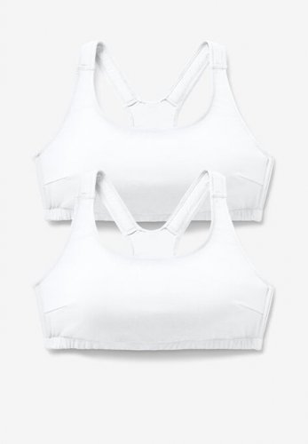 Low-Impact Cotton Sports Bra 2-Pack - Comfort Choice