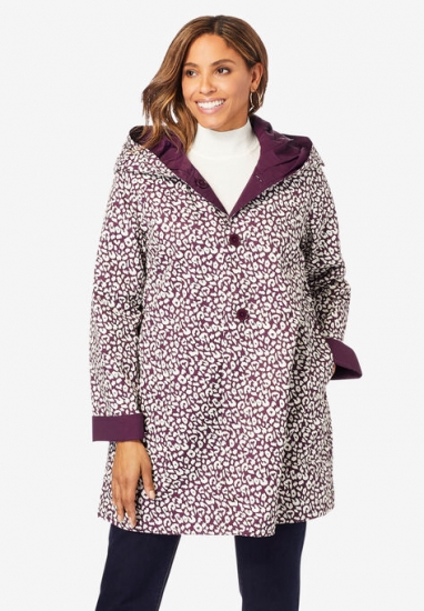 Reversible A-Line Raincoat - Jessica London - Click Image to Close