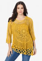 Starburst Crochet Sweater - Roaman's