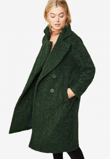 Double-Breasted Teddy Coat - ellos - Click Image to Close