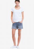 Rolled Hem Denim Shorts - ellos