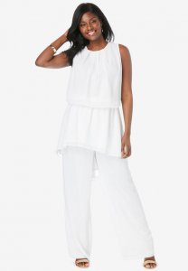 2-Piece Wide-Leg Pant Set - Jessica London