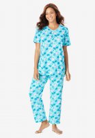 Floral Henley PJ Set - Dreams & Co.