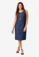 Cotton Denim Sheath - Jessica London