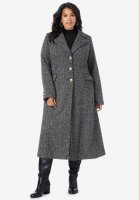 Long Tweed Coat - Roaman's