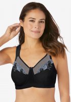 Embroidered Full-Coverage Wire-Free Bra - Comfort Choice