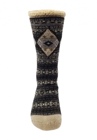 Diamond Fairisle Thermal Sock Socks - GaaHuu - Click Image to Close