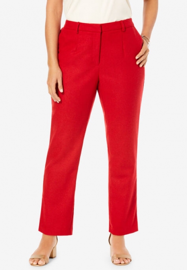 Wool-Blend Trousers - Jessica London - Click Image to Close