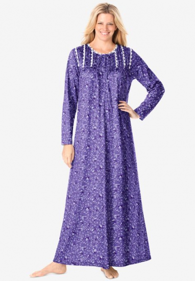 Floral Knit Gown - Dreams & Co. - Click Image to Close